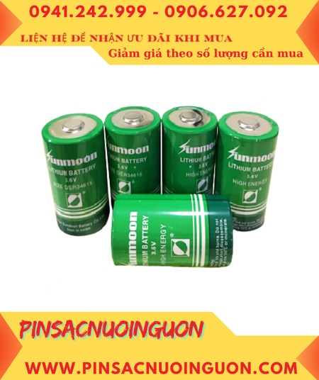 Pin Sunmoon ER34615; Pin nuôi nguồn PLC Sunmoon ER34615 lithium 3.6v D 19000mAh