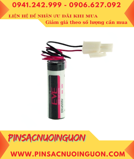 Pin ER14505 _Pin EVE ER14505; Pin nuôi nguồn EVE ER14505 lithium 3.6v AA 2600mAh (Dây Zắc cắm)
