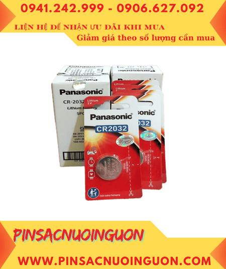COMBO 1HỘP=5vỉ Pin Panasonic CR2032CW1B lithium 3v ( Indonesia) _Giá chỉ 145.000đ/ HỘP