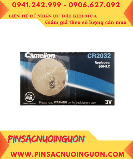 Camelion CR2032, Pin CR2032; Pin đồng xu 3v lithium Camelion CR2032 chính hãng