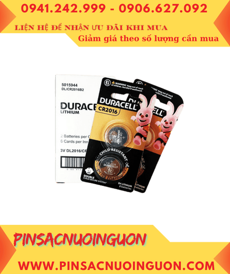COMBO MUA 01Hộp (6vỉ=12viên) Pin Duracell CR2016 lithium 3.0v (MẪU MỚI)_Giá chỉ 354.000đ/Hộp