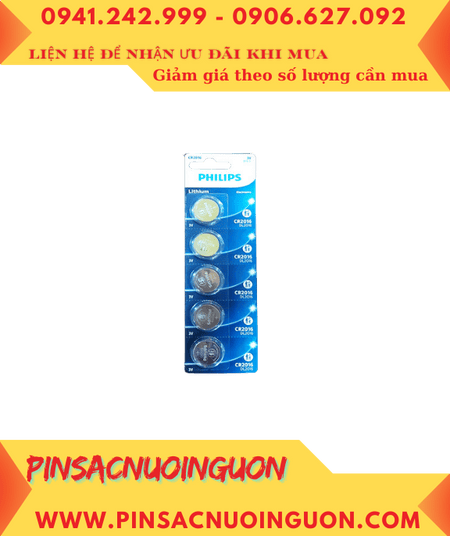 COMBO MUA 01Vỉ=5viên Pin 3v Lithium Philips DL2016/CR2016 chính hãng _Giá chỉ 69.000/vỉ 5viên