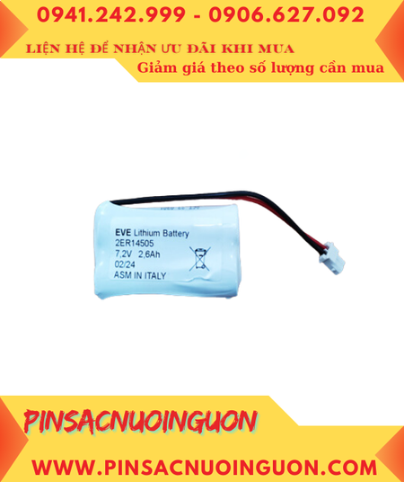 EVE 2ER14505 (2 viên ghép bộ); Pin nuôi nguồn EVE 2ER14505 lithium 7.2v AA 2600mAh chính hãng