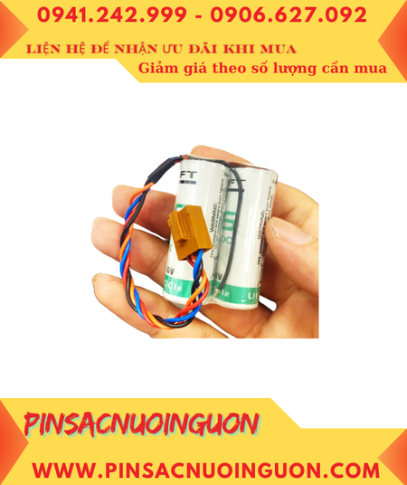 Saft 2LS17500, Pin nuôi nguồn PLC Saft 2LS17500 lithium 3.6v 7200mAh chính hãng _Xuất xứ Pháp