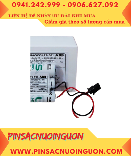 ABB 3HAC033492-001; Pin nuôi nguồn ABB 3HAC033492-001 Lithium 3.6v 7800mAh chính hãng /Xuất xứ PHÁP