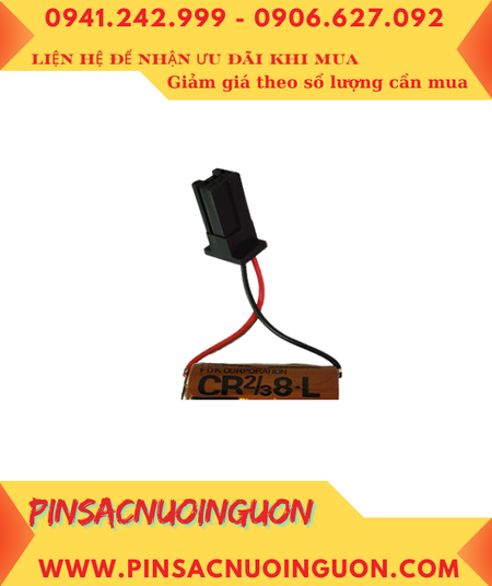 FUJI CR2/3 8.L (Zắc Fanuc); Pin nuôi nguồn FUJI CR2/3 8.L lithium 3v 2/3A 1900mAh chính hãng