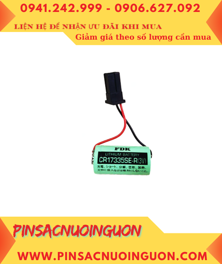 FDK CR17335SE-R; Pin nuôi nguồn PLC FDK CR17335SE-R lithium 3v 2/3A 1800mAh _Made in Japan
