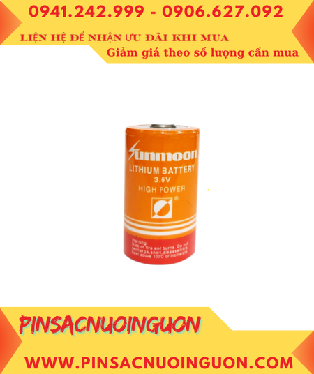 Sunmoon ER26500M; Pin nuôi nguồn Sunmoon ER26500M LI/SOCl₂ SPIRAL 3.6v C 6000mAh chính hãng