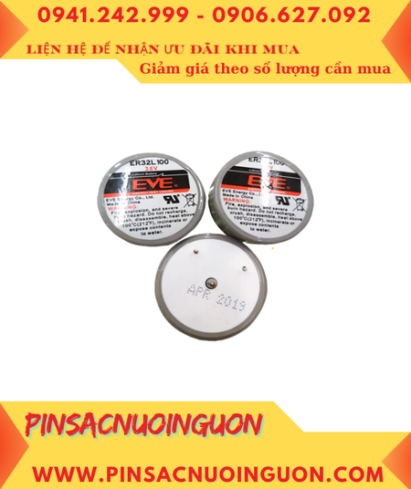 Pin ER32L100 _Pin EVE ER32L100; Pin nuôi nguồn PLC EVE ER32L100 lithium 3.6v 1/6D 1700mAh chính hãng