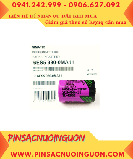 Pin Siemens 6ES5980-OMA11; Pin nuôi nguồn PLC Siemens 6ES5980-OMA11 lithium 3.6v 1200mAh _Xuất xứ Israel