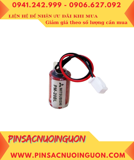 Mitsubishi PM-20BL; Pin nuôi nguồn PLC MItsubishi PM-20BL lithium 3.6v 1/2AA 1100mAh _Xuất xứ Nhật
