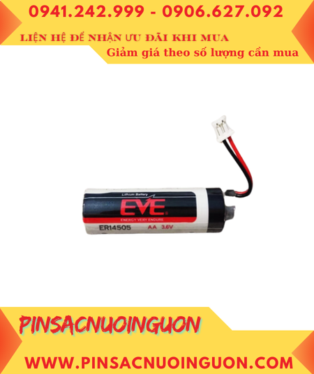Pin ER14505 _Pin EVE ER14505; Pin nuôi nguồn EVE ER14505 lithium 3.6v AA 2600mAh (zắc cắm trắng)