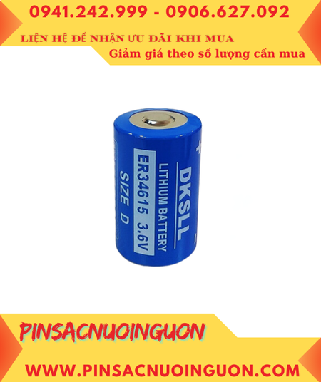Pin ER34615 _DKSLL ER34615, Pin nuôi nguồn PLC DKSLL ER34615 lithium 3.6v 19000mAh chính hãng