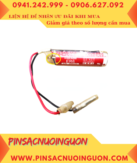 Maxell ER6, Pin nuôi nguồn PLC Maxell ER6C AA2000mAh 3.6v Lithium Thionyl Chloride chính hãng