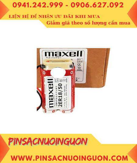 Maxell 2ER18/50 (2viên kết đôi), Pin nuôi nguồn PLC Maxell 2ER18/50 lithium 3.6v 7300mAh, Xuất xứ NHẬT