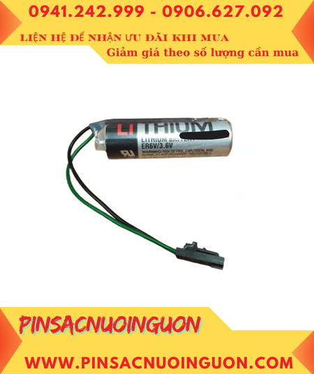 Toshiba ER6V chuẩn EU (Zắc PLC), Pin nuôi nguồn PLC Toshiba ER6V lithium 3.6v AA 2000mAh, X.xứ NHẬT