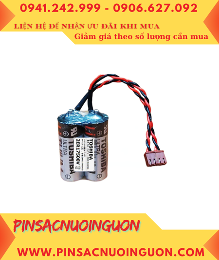 Toshiba 2ER17500V; Pin nuôi nguồn Toshiba 2ER17500V 3.6v 5400mAh (2 viên ghép đôi) _Xuất xứ Nhật