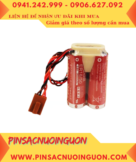 Maxell 2ER18/50 (2viên kết đôi), Pin nuôi nguồn PLC Maxell 2ER18/50 lithium 3.6v 7300mAh, Xuất xứ NHẬT