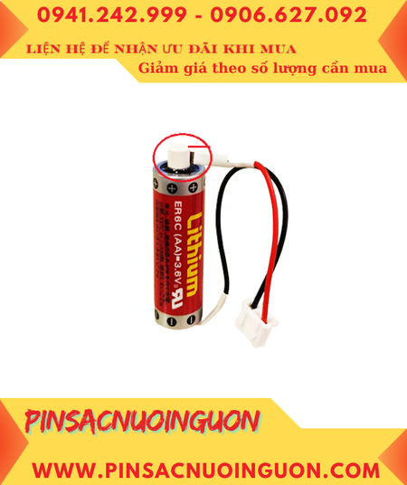Maxell ER6C Super (Zắc trắng PLC); Pin nuôi nguồn PLC Maxell ER6C SUPER lithium 3.6v AA1800mAh (NHẬT)