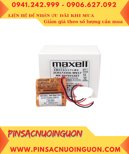 Mitsubishi MR-J4BAT ; Pin nuôi nguồn Mitsubishi MR-J4BAT, 2CR17335A-WK17 lithium 6v, Xuất xứ NHẬT