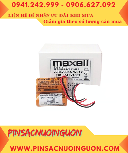 Pin 2CR17335A-WK17; Pin nuôi nguồn Maxell 2CR17335A-WK17 lithiium 6v chính hãng _ Xuất xứ Nhật