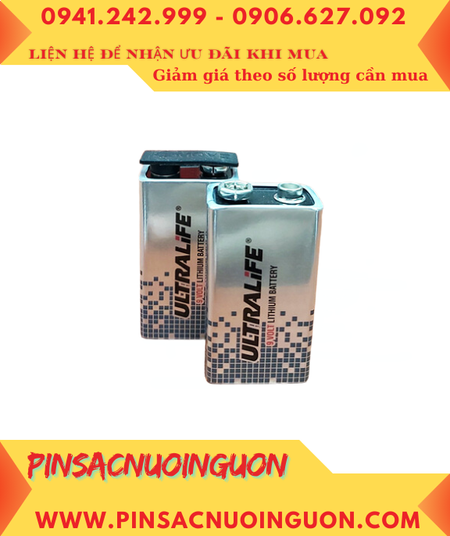 Ultralife U9VL, Pin sạc 9v Lithium UltraLife U9VL-J-P-BP 9V 1200mAh Lithium (LiMnO2) chính hãng