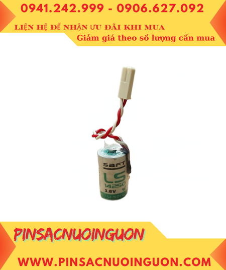 Pin Saft LS14250 _Pin LS14250; Pin nuôi nguồn PLC Saft LS14250 lithium 3.6v 1/2AA 1200mAh _Xuất xứ Pháp
