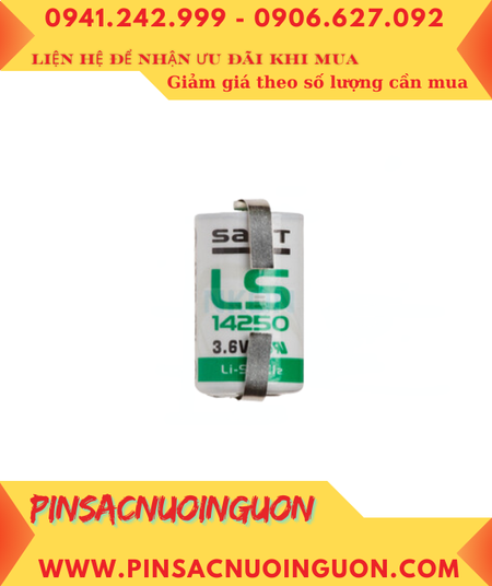 Pin Saft LS14250 _Pin LS14250; Pin nuôi nguồn PLC Saft LS14250 lithium 3.6v 1/2AA 1200mAh _Xuất xứ Pháp