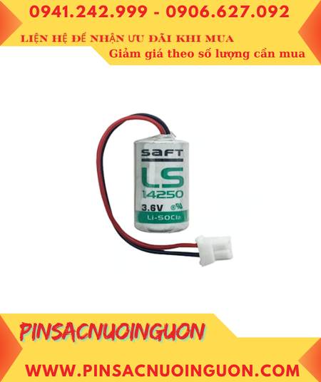 Pin Saft LS14250 _Pin LS14250; Pin nuôi nguồn PLC Saft LS14250 lithium 3.6v 1/2AA 1200mAh _Xuất xứ Pháp