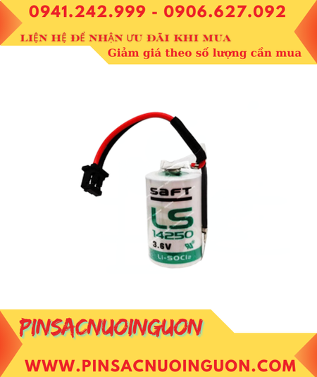 Pin Saft LS14250 _Pin LS14250; Pin nuôi nguồn PLC Saft LS14250 lithium 3.6v 1/2AA 1200mAh _Xuất xứ Pháp