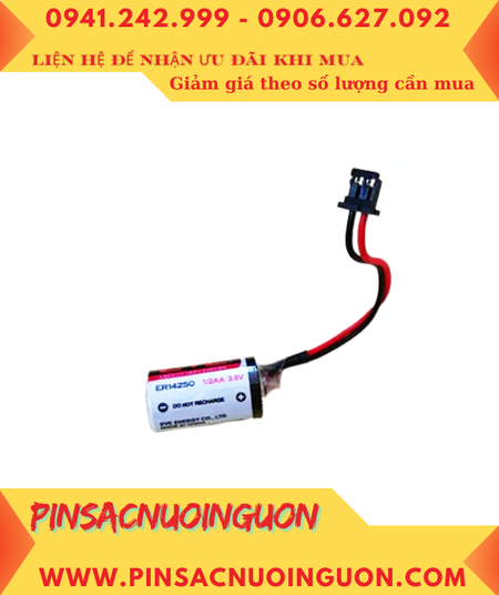 EVE ER14250; Pin nuôi nguồn EVE ER14250 lithium 3.6v 1/2AA 1200mAh (Loại có Zắc cắm)