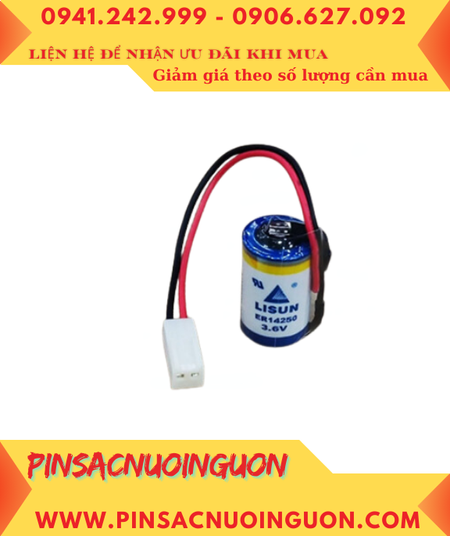 Lisun ER14250 (ZẮC CẮM); Pin nuôi nguồn Lisun ER14250 lithium 3.6v 1/2AA 1200mAh chính hãng