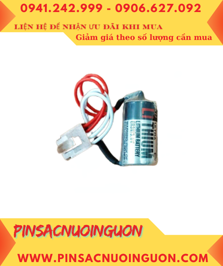 Toshiba ER3V (Zắc 4holes); Pin nuôi nguồn Toshiba ER3V lithium 3.6v 1/2AA 1000mAh /Xuất xứ Nhật