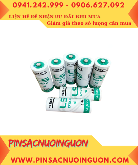 Pin Saft LS17500 _Pin LS17500; Pin nuôi nguồn PLC Saft LS17500 lithium 3.6v A 3600mAh _Xuất xứ Pháp