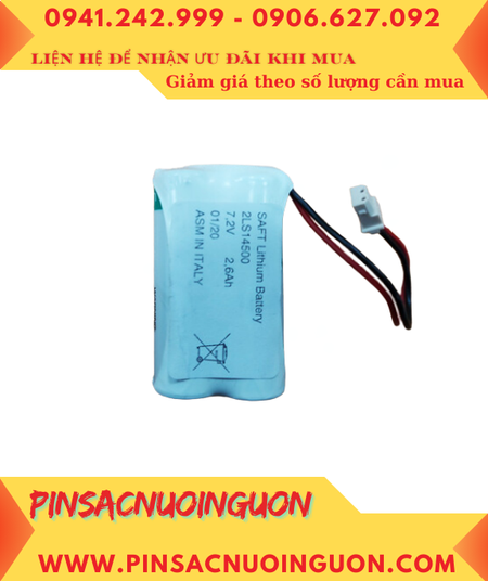 Saft 2LS17500, Pin nuôi nguồn PLC Saft 2LS17500 lithium 3.6v 7200mAh chính hãng _Xuất xứ Pháp