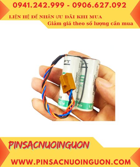 Saft 2LS17500, Pin nuôi nguồn PLC Saft 2LS17500 lithium 3.6v 7200mAh chính hãng _Xuất xứ Pháp