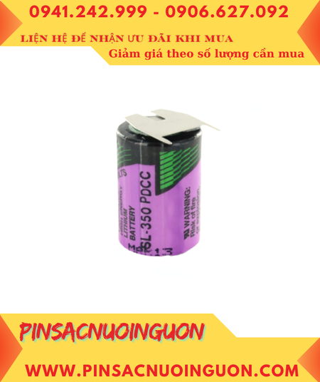 Pin Tadiran SL-350; Pin nuôi nguồn PLC Tadiran SL-350 lithium 3.6v 1/2AA 1200mAh _Made in Israel