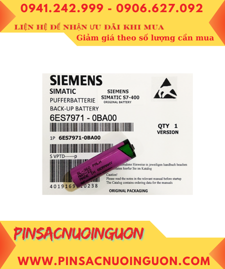 Siemens 6ES7971-0BA00; Pin nuôi nguồn PLC Siemens 6ES7971-0BA00 lithium 3.6v AA 2400mAh _Xuất xứ Đức