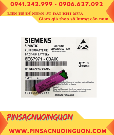 Siemens 6ES7971-0BA00, Pin nuôi nguồn Siemens 6ES7971-0BA00 lithium 3.6v AA 2400mAh (Xuất xứ ISRAEL)