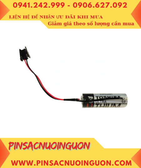 Toshiba ER6V (zắc đen Mitsu), Pin nuôi nguồn Toshiba ER6V lithium 3.6V AA2000mAh, Xuất xứ NHẬT
