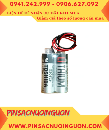 Toshiba 2ER6V (2 viên ghép đôi), Pin nuôi nguồn Toshiba ER6V lithium 3.6v 4000mAh /Xuất xứ NHẬT