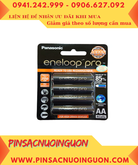 Panasonic Eneloop BK-3HCCE/4BT Pin sạc NiMh AA 2550mAh 1.2v chính hãng, Xuất xứ NHẬT