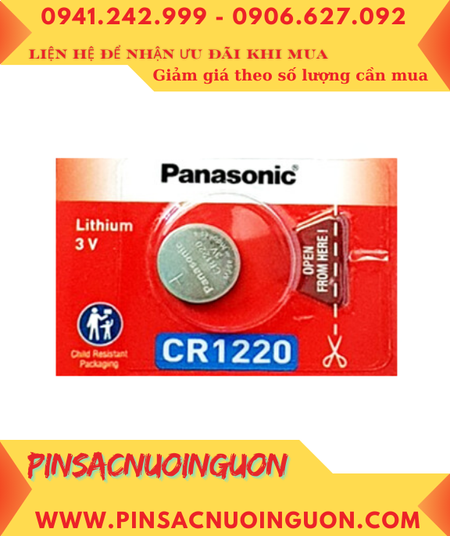 Panasonic CR1220; Pin nuôi nguồn PLC Panasonic CR1220 lithium 3v chính hãng /Xuất xứ Indonesia