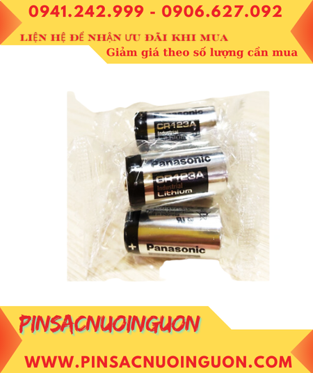 Panasonic CR123A; Pin nuôi nguồn Panasonic CR123A Industrial 2/3A 1550mAh _Xuất xứ Indonesia