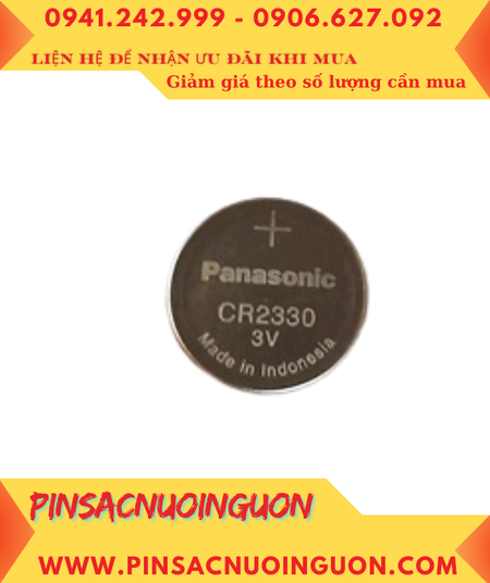 Panasonic CR2330; Pin 3v lithium Panasonic CR2330 chính hãng /Cell Xuất xứ Indonesia)