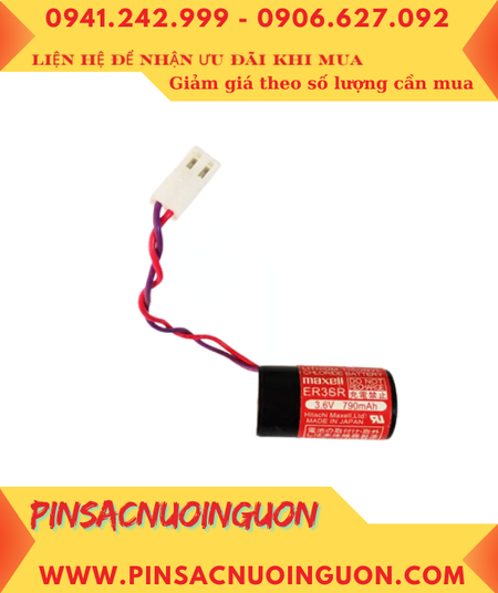 Maxell ER3SR, Pin nuôi nguồn PLC Maxell ER3SR 790mAh 3.6v Lithium Thionyl Chloride chính hãng