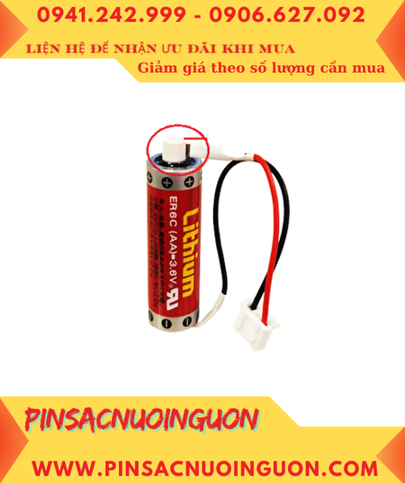Maxell ER6C Super (Zắc trắng PLC); Pin nuôi nguồn PLC Maxell ER6C SUPER lithium 3.6v AA1800mAh (NHẬT)