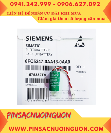 Pin Siemens 575332; Pin nuôi nguồn PLC Siemens 575332 lithium 3v 1/2AA 950mAh _Made in Germany (Đức)