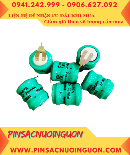 Varta 3/V80H; Pin sạc 3.6v nuôi nguồn PLC Varta 3/V80H (3.6v 70mAh) chính hãng _Made in Germany