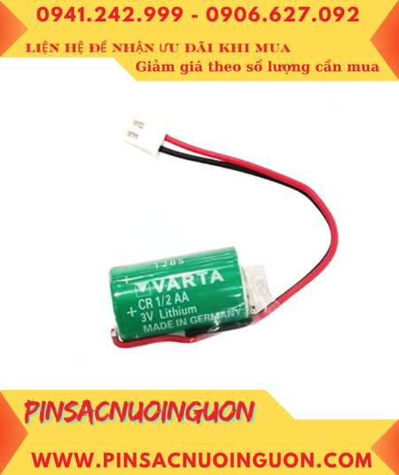 Varta CR1/2AA (zắc cắm); Pin nuôi nguồn PLC Varta CR1/2AA 950mAh lithium 3v (Xuất xứ ĐỨC)
